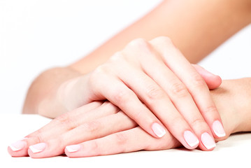 Naklejka premium Well-groomed female hands