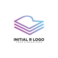  initial R database document stack IT Company logo