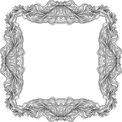 Black hand drawn doodle frame