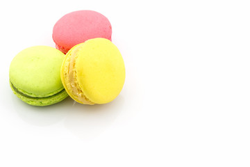 Sweet and colourful french macaron or macaron.