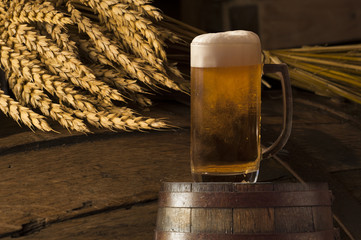 Still Life with a keg of beer 