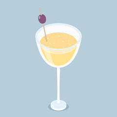 isometric vector cocktail