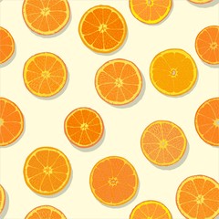 Orange Slices Seamless Vector
