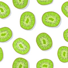 Kiwi Slices Seamless Pattern 