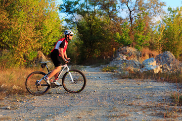 Mountain Bike cyclist riding outdoor