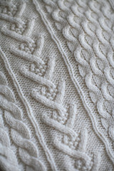 drawing white knit sweater