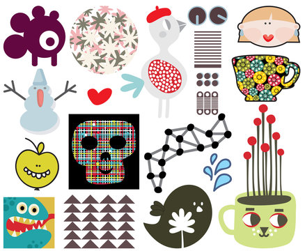 Mix of different  images and icons. vol.67