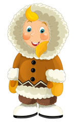 Cartoon eskimo - illustration