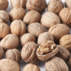 walnuts in the foreground for diet