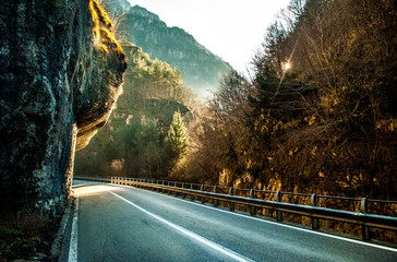 Road through the mountain