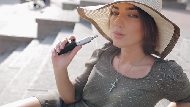 Girl with E-cigarette