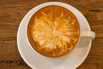 A cup of Hot coffee late