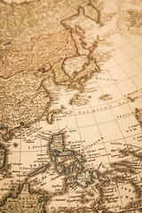 Obraz premium アンティークの世界地図