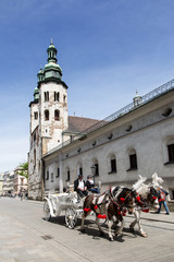 Obraz premium Church of St. Andrew in the Old Town of Krakow.