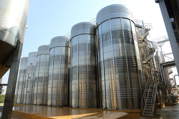 tanks of wine