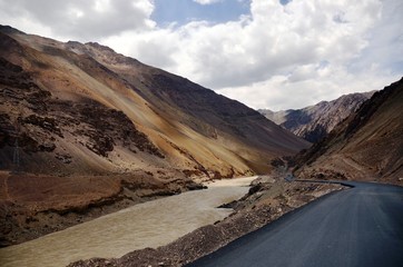 Indus River flowing through the Ladakh in India