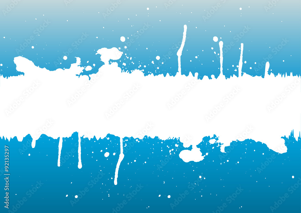Poster grunge ink white splattered background element with a space for