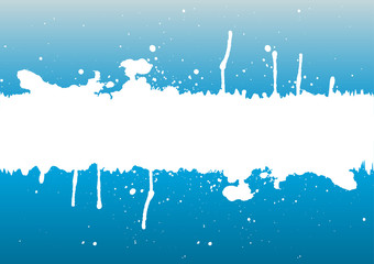 Grunge ink white splattered background element with a space for