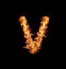 Fototapeta premium English letters Flames