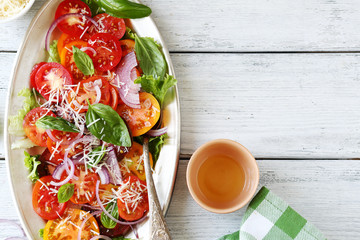 tomatoes and cheese salad