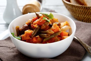 Vegetables with green beans