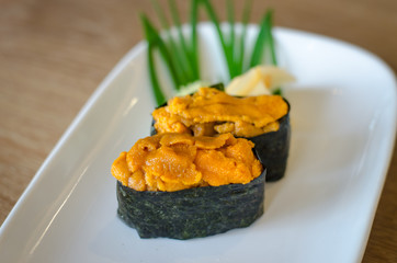 sea urchin eggs sushi
