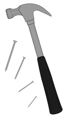 Claw hammer illustration