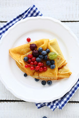 sweet pancakes with wild berries