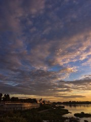 Sunrise at riverside city