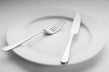 Cutlery on a plate