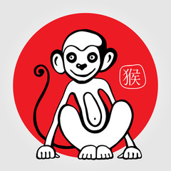 Chinese zodiac Monkey. 