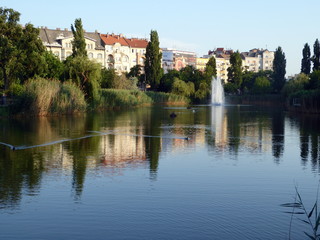 Fototapeta premium Bottomless Lake in Budapest, Hungary
