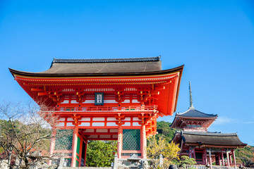 the Kiyomizu Temple in Kyoto