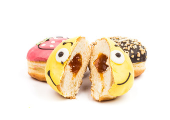 Colorful delicious donuts