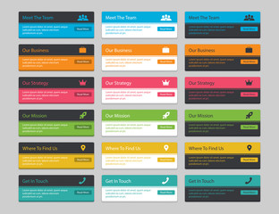 18 Large web button set with space for text