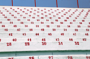 bleachers in a modern stadium before the sporting event