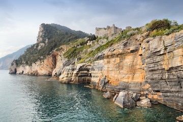 Fototapeta na wymiar Portovenere - Doria Castle in Italy