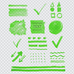 Transparent highligter spots