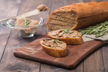 Homemade meat snack  liver pate