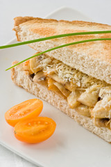 Chicken and mushroom sandwich