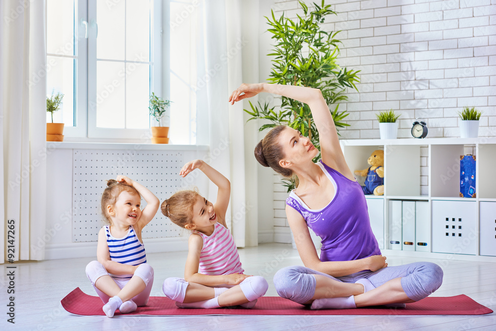 Wall mural practice yoga