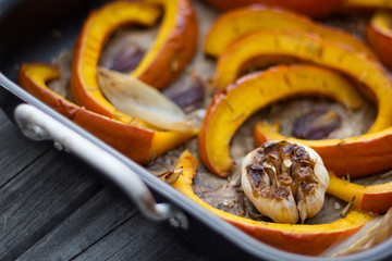 Roasted pumpkins.