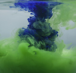 Blue and Green Soft Ink