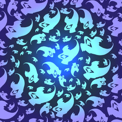 Ghosts Seamless pattern