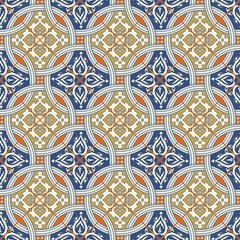 Seamless Moroccan, Portuguese  tiles, Azulejo, ornaments. 