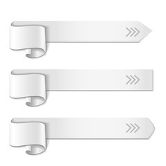 Obraz premium Realistic detailed curved white ribbon.