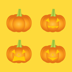 Set of Halloween pumpkin