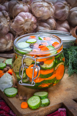 Pickled vegetables.