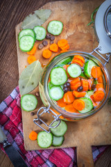 Pickled vegetables.