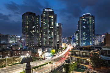 Obraz premium Seoul night rush